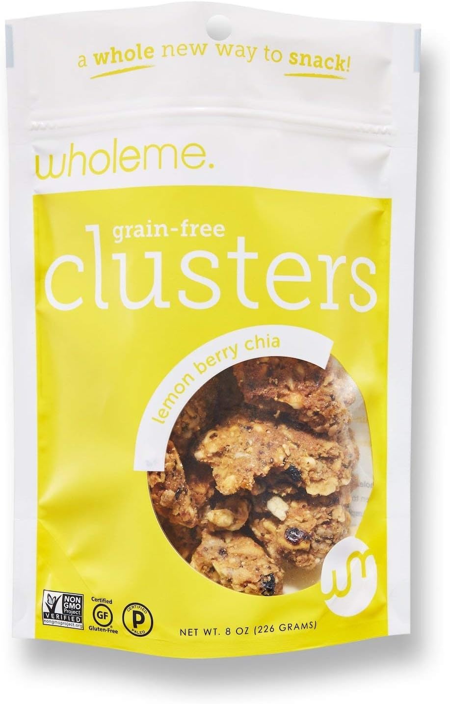WholeMe, Lemon Berry Chia Grain-Free Clusters, 8 oz