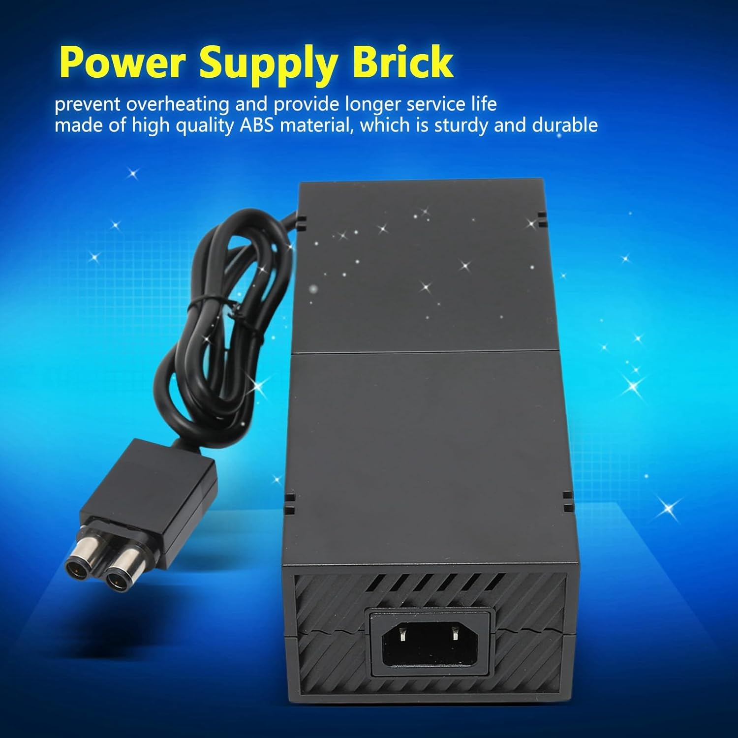 Power Adapter Replacement Universal Console Charger for Xbox One 12V 10A to 17.9A, Silent Fan, Replaceable, Universal Adapter, DC 135W (US Plug)