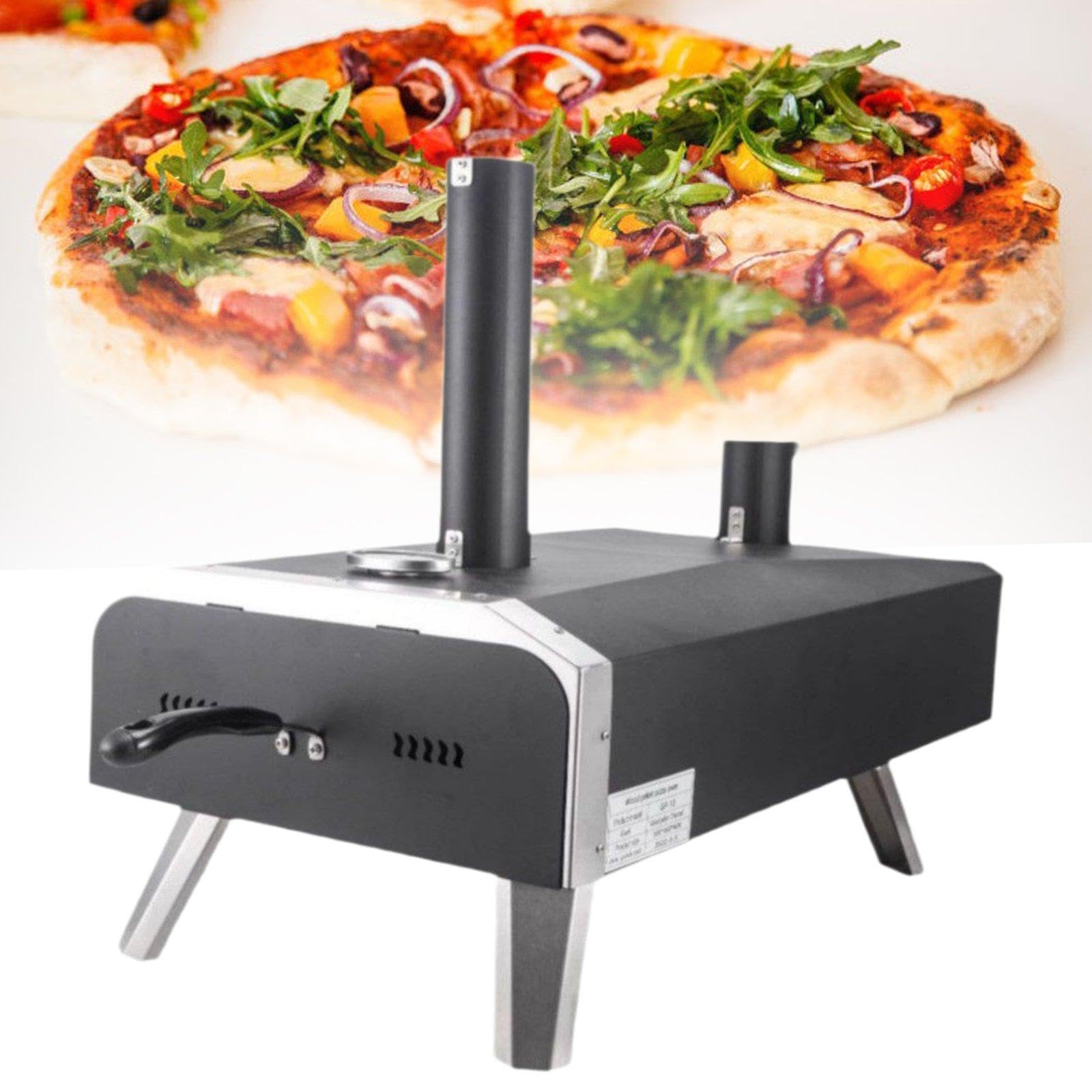 Forno per Pizza da Esterno, Riscaldamento Rapido, Robusto, Multifunzione, Compatto, Ideale per Picnic, Pesca, Giardino E Riunioni, Senza Rotazione
