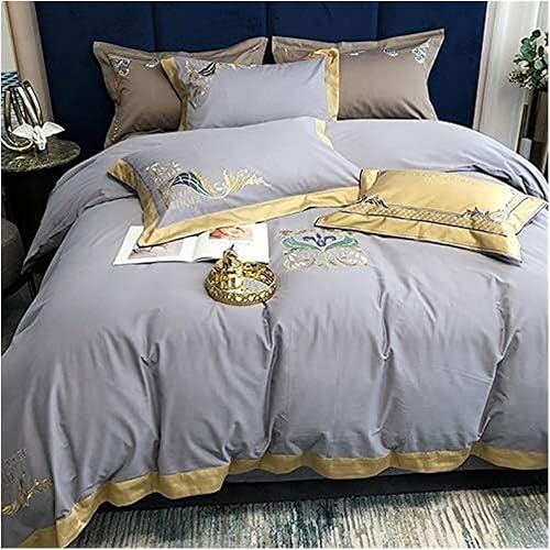 Miniatura 4 de Juego de sábanas de edredón, juego de cama elástica, diseño geométrico, fundas de almohada de tamaño doble, King, juego de funda de edredón (tamaño