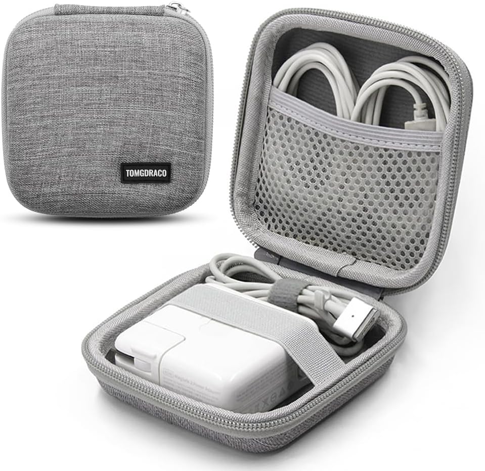 Adapter Storage Bag for Macbook Air/Pro Protective Case for Charger Computer Bag Organizer for Computer Accessory Storage Bag (Grey)