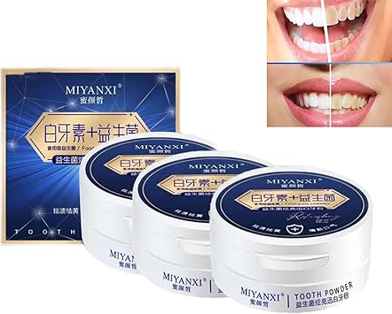 Miyanxi Tooth Powder, Miyanxi Teeth Powder, 3Pcs Miyanxi Teeth Whitening, Teeth Whitening Powder for Remover Stains from Coffee and Yellow Teeth, Toothpowder Stain Tooth Whitening