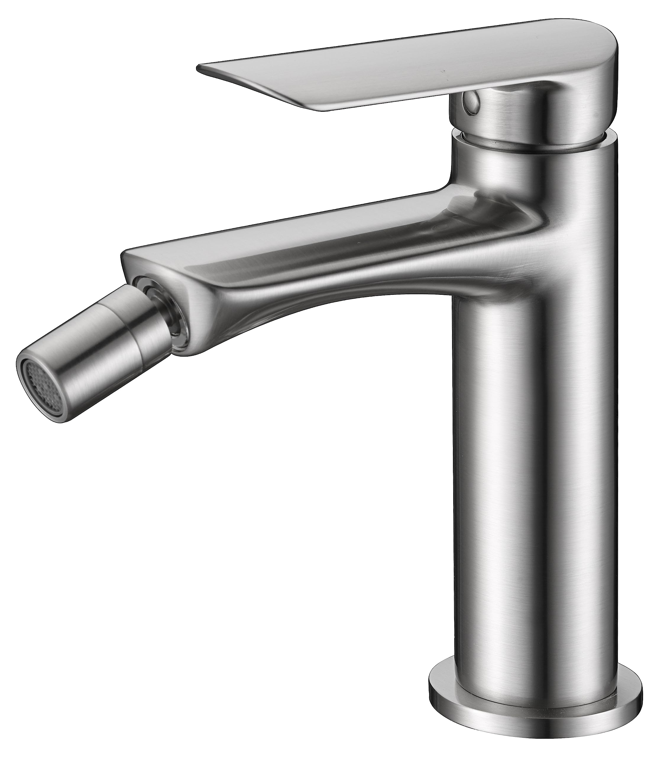 IMEX kran bidetowy, bateria bidetowa, bateria bidetowa, bateria bidetowa z mieszaczem ciepłej i zimnej wody, bateria Bidet, łatwa instalacja, seria Ural, kolor niklowany