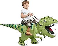 Inflatable Dinosaur Costume Riding T Rex Air Blow up Funny Fancy Dress Party Halloween Costume for Kids