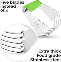 Vista 5 de Zulay Kitchen - Batidora de masa profesional, cortador de repostería de acero inoxidable, licuadora de pastelería resistente y cortador de masa