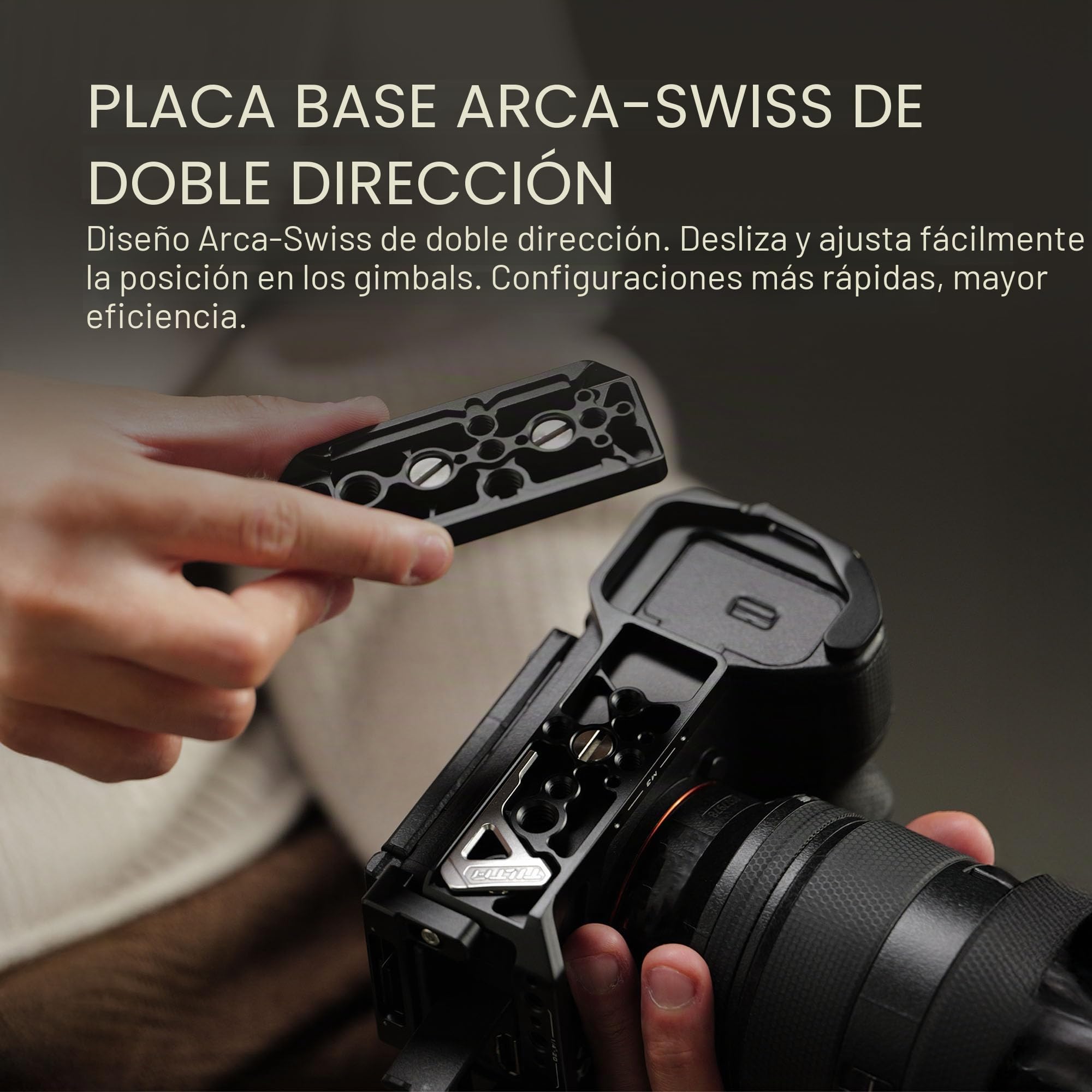 Tilta Jaula A7 V, Jaula Completa para cámara Compatible con Sony Alpha 7 V/A7 IV/A7R V Kit Profesional con asa Superior Xeno y asa Lateral Xeno - Negro TA-T100-C-B