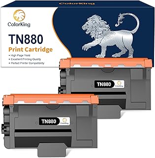 Colorking Compatible Toner Cartridge Replacement for Brother TN880 TN880 TN-880 for HL-L6200DW MFC-L6700DW MFC-L6800DW HL-L6300DW HL-L6200DWT HL-L6300DW MFC-L6900DW Super High Yield Printer（2 Black）
