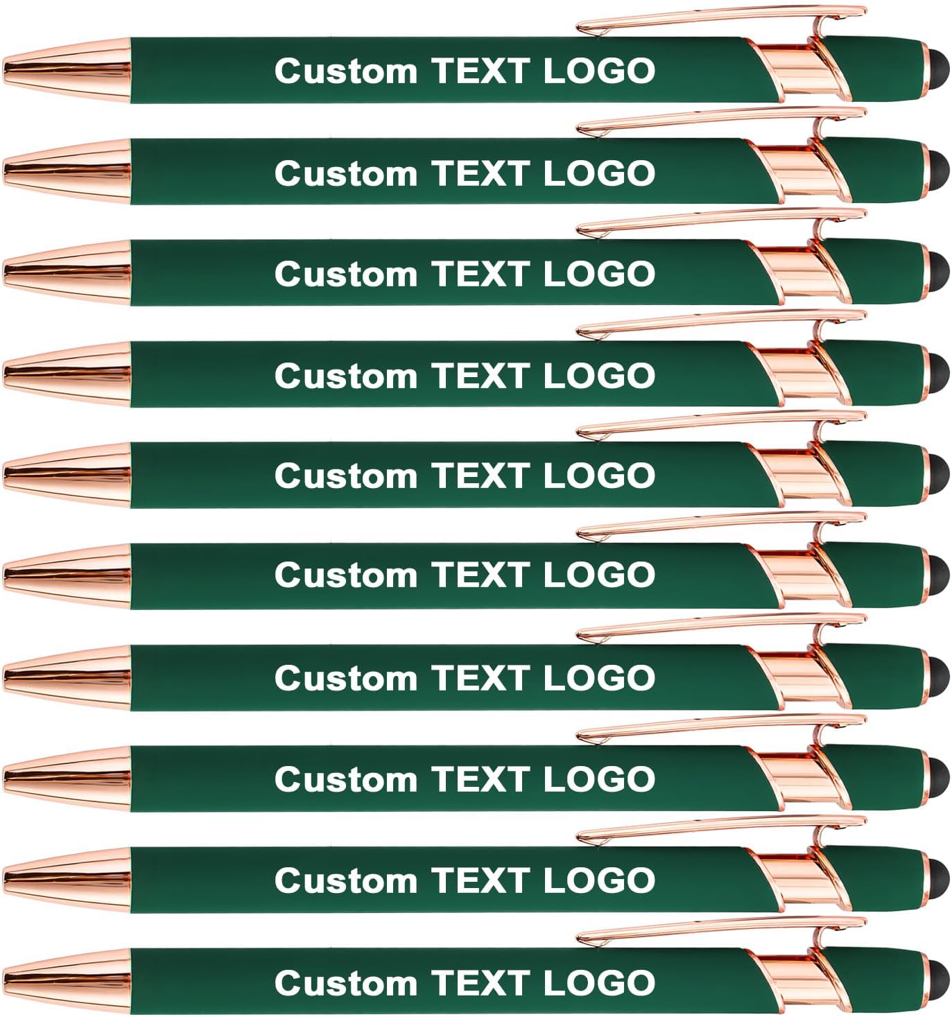Custom Engraved Ballpoint Pens Bulk, Personalized with Name/Logo, Black or Blue Ink, Smooth Writing for Office, Business, Church, Reunion 100 Pcs Blue