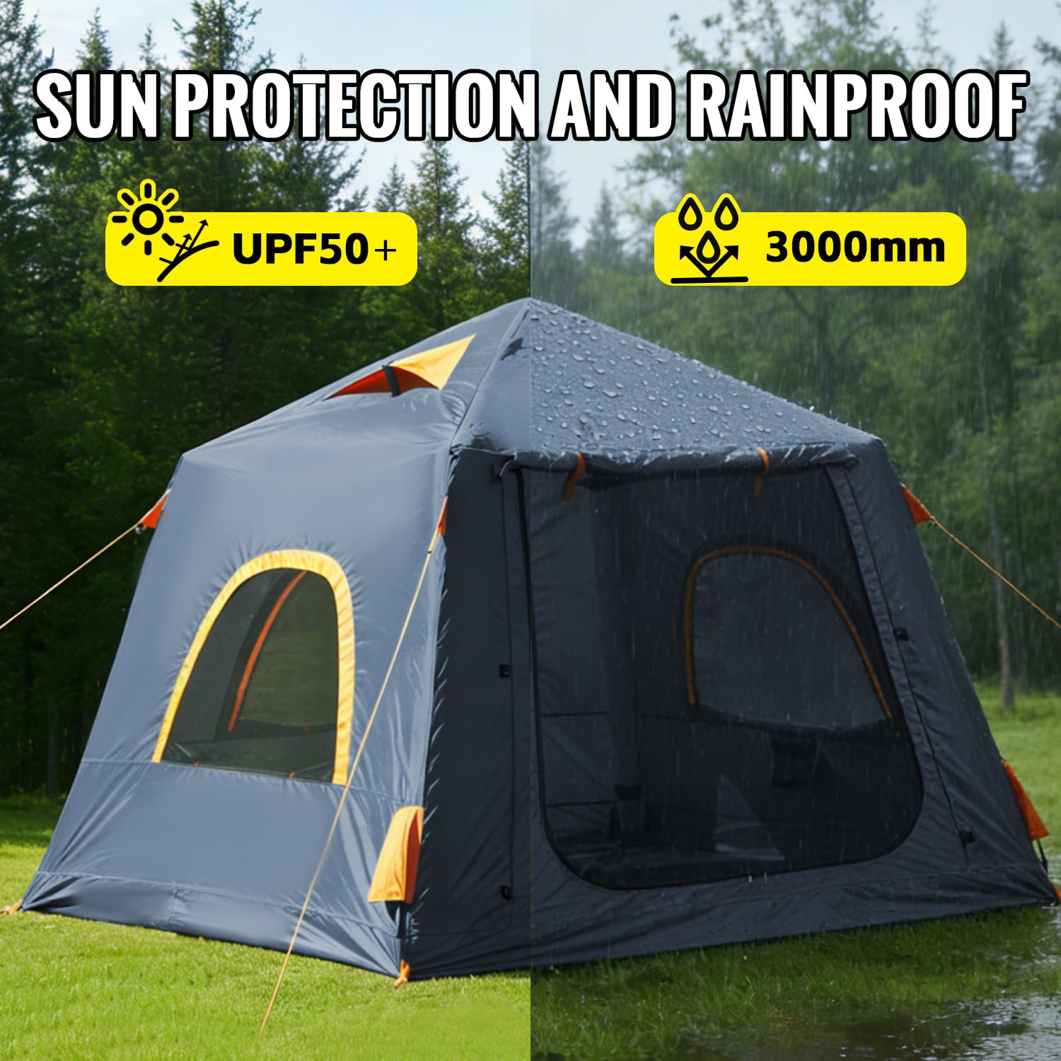 Inflatable Camping Tent, with Manual air Pump, Easy to Set up, Outdoor Inflatable Tent, can accommodate 2-3 People, Oxford Four Seasons Luxury Camping air-Cushioned Tent.