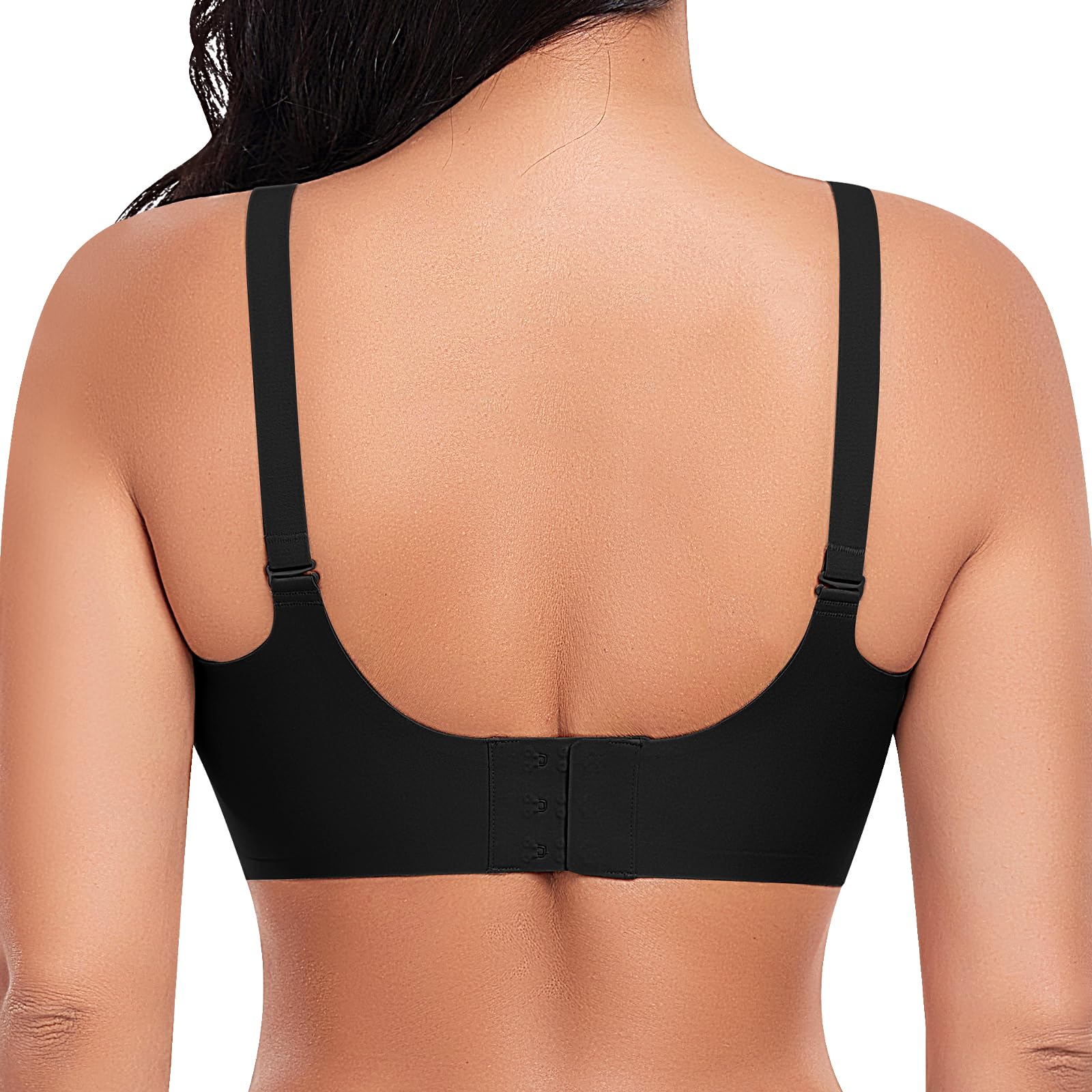 Ganado Reggiseno Senza Ferretto Donna Reggiseni Senza Cuciture Scollo a V Push Up Reggiseno Basic Comodo Imbottito