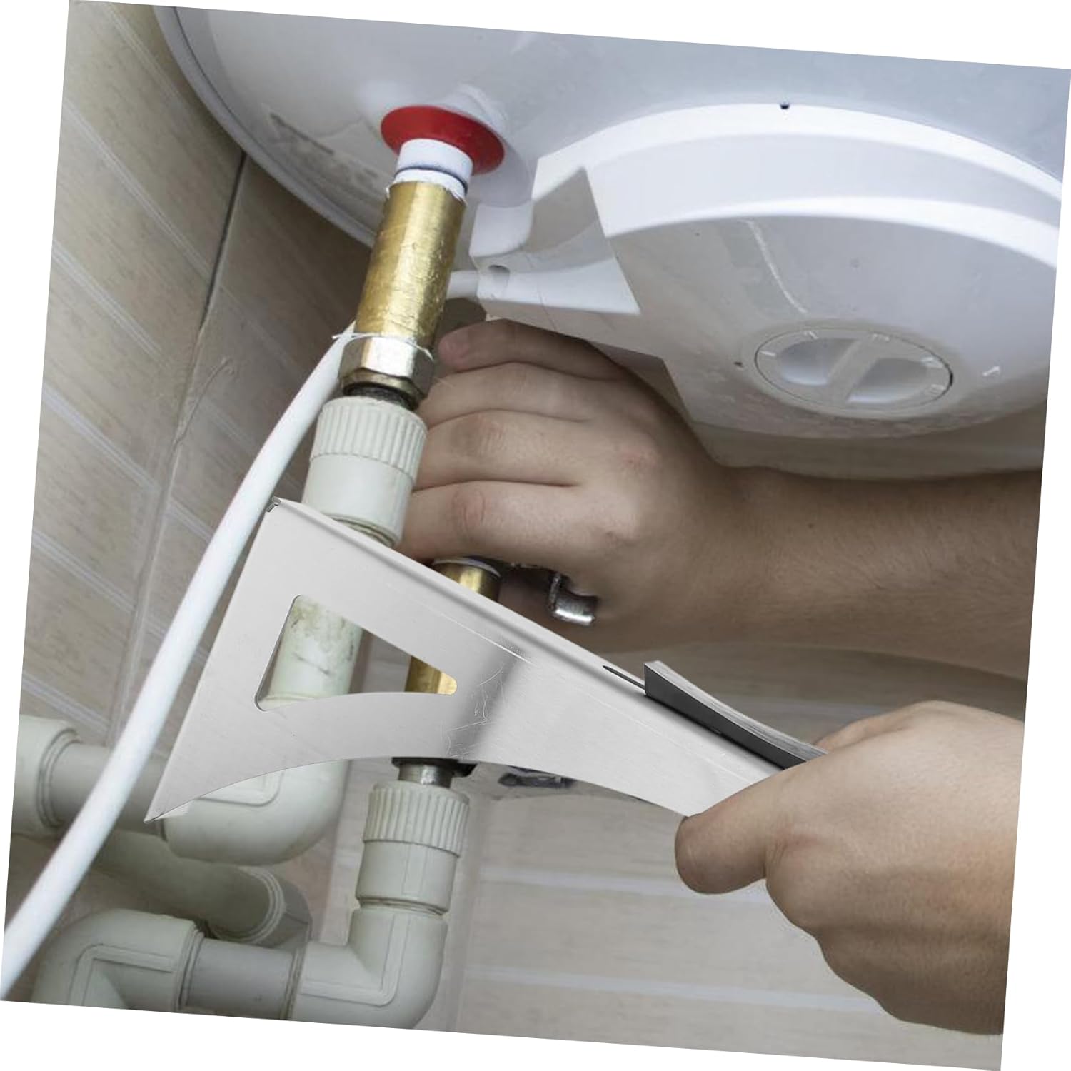 Water Heater Electric Wall Mount Holder Rack for Cylinder Water Heater Stand Organizer