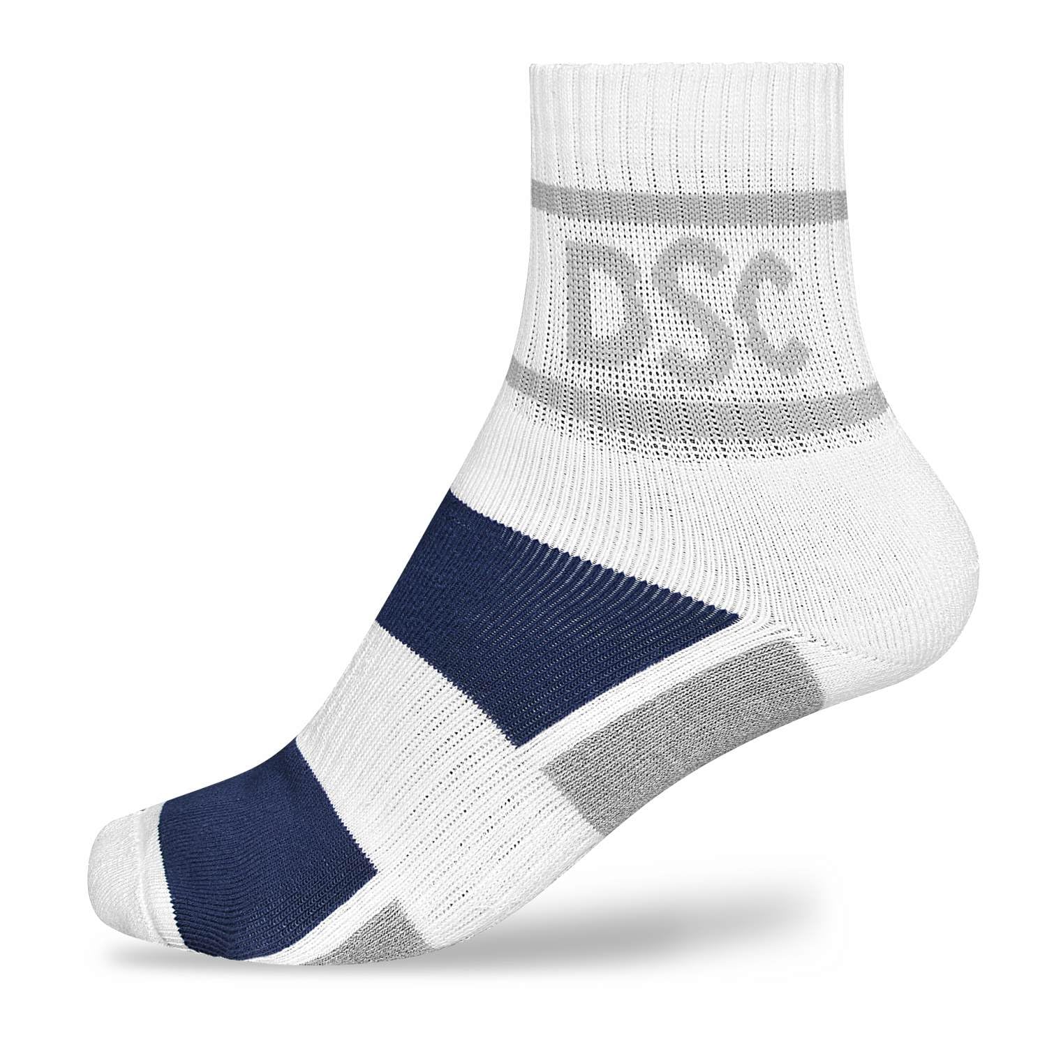05 Ankle Cricket Socks | Color: White/Navy/Grey Melange | Size: Free Size | Material: Cotton | for Men & Boys | Comfortable and Flexible fit | Anti Slip | Better Support and Stability-image-18