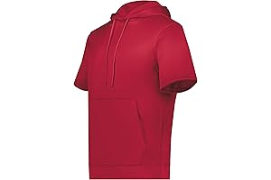 Augusta Sportswear Men's Red Short Sleeve Hoodie