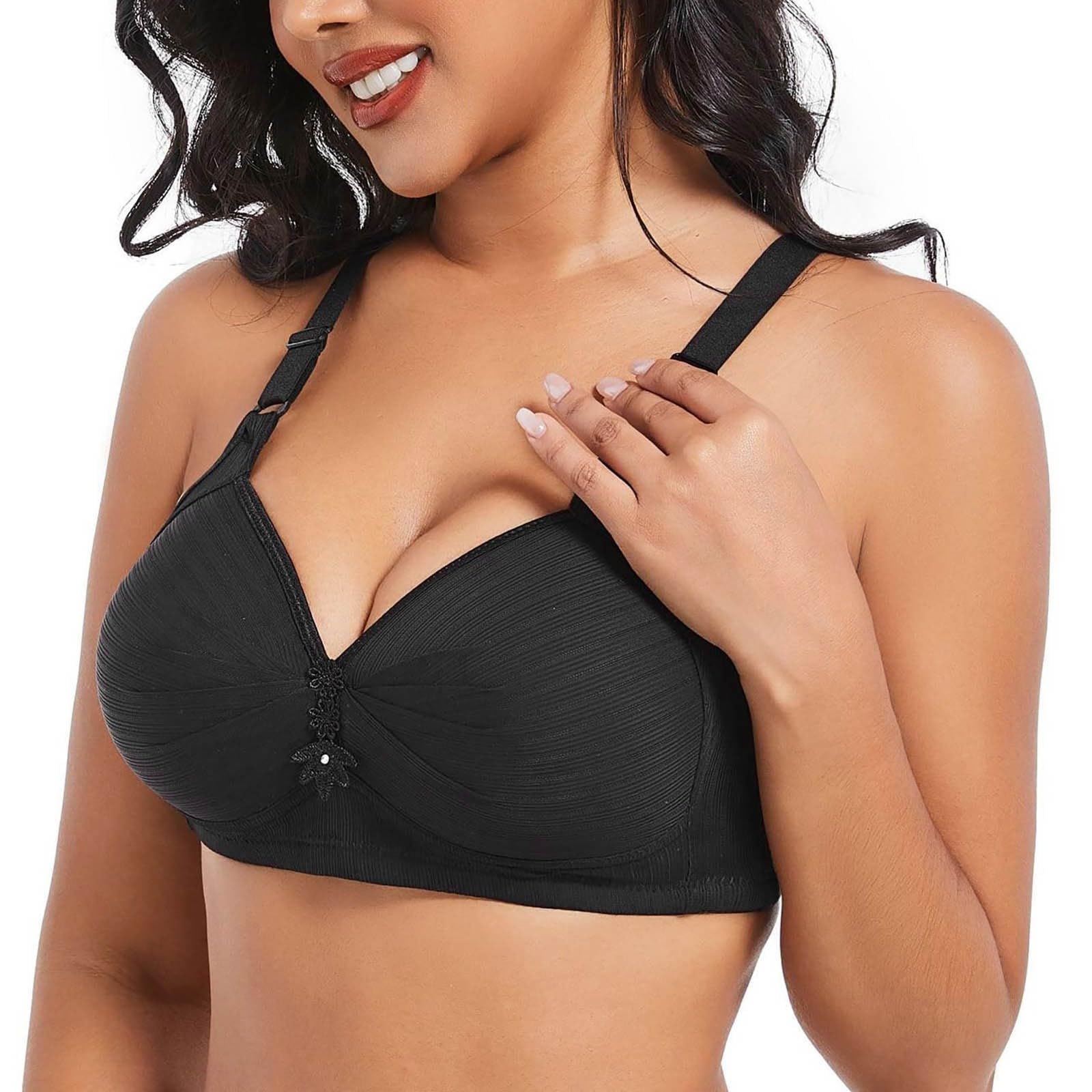 Lot 3 Soutien Gorge avec Armature Femme Sexy, Brassière Femme Dentelle,Soutien-Gorge Couleurs Pures Lingerie Française Bralette Casual a La Mode Classique de Base Bra