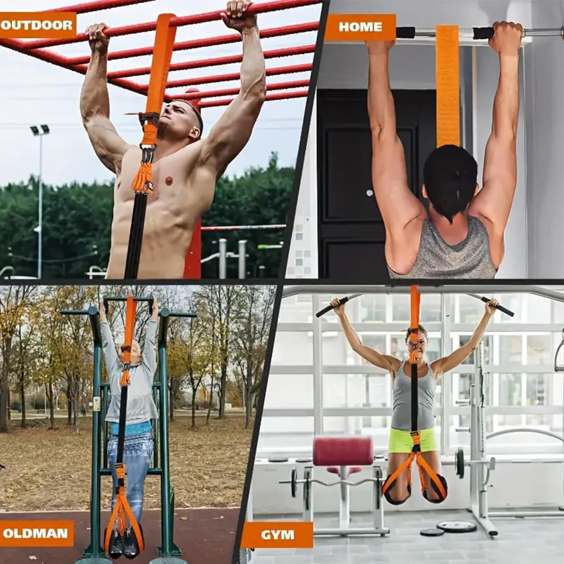 Steadilty - Fasce per trazioni, resistenti, per allenamento di resistenza, regolabili, per allenamento a casa, palestra, fitness
