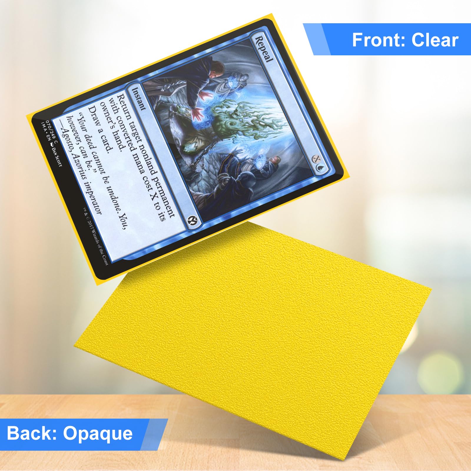 Yellow Card Sleeves Fit for MTG 300ct Perfect Fit Standard Matte Card Sleeves for Trading Card Sports Card Baseball Card TCG Magic Commander - Image 3