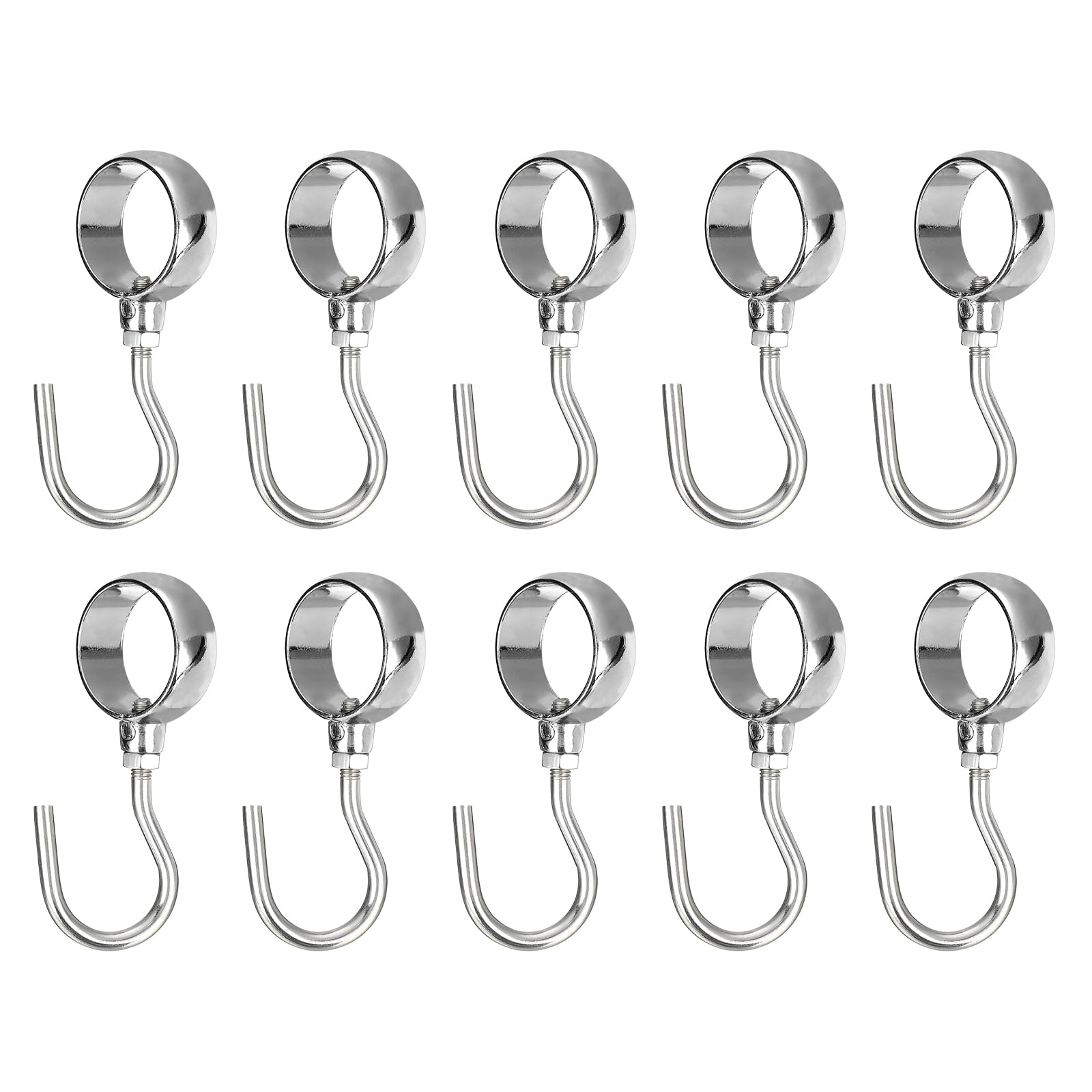 Crochets de tringle réglables 25mm acier inoxydable anti glisse pour penderie
