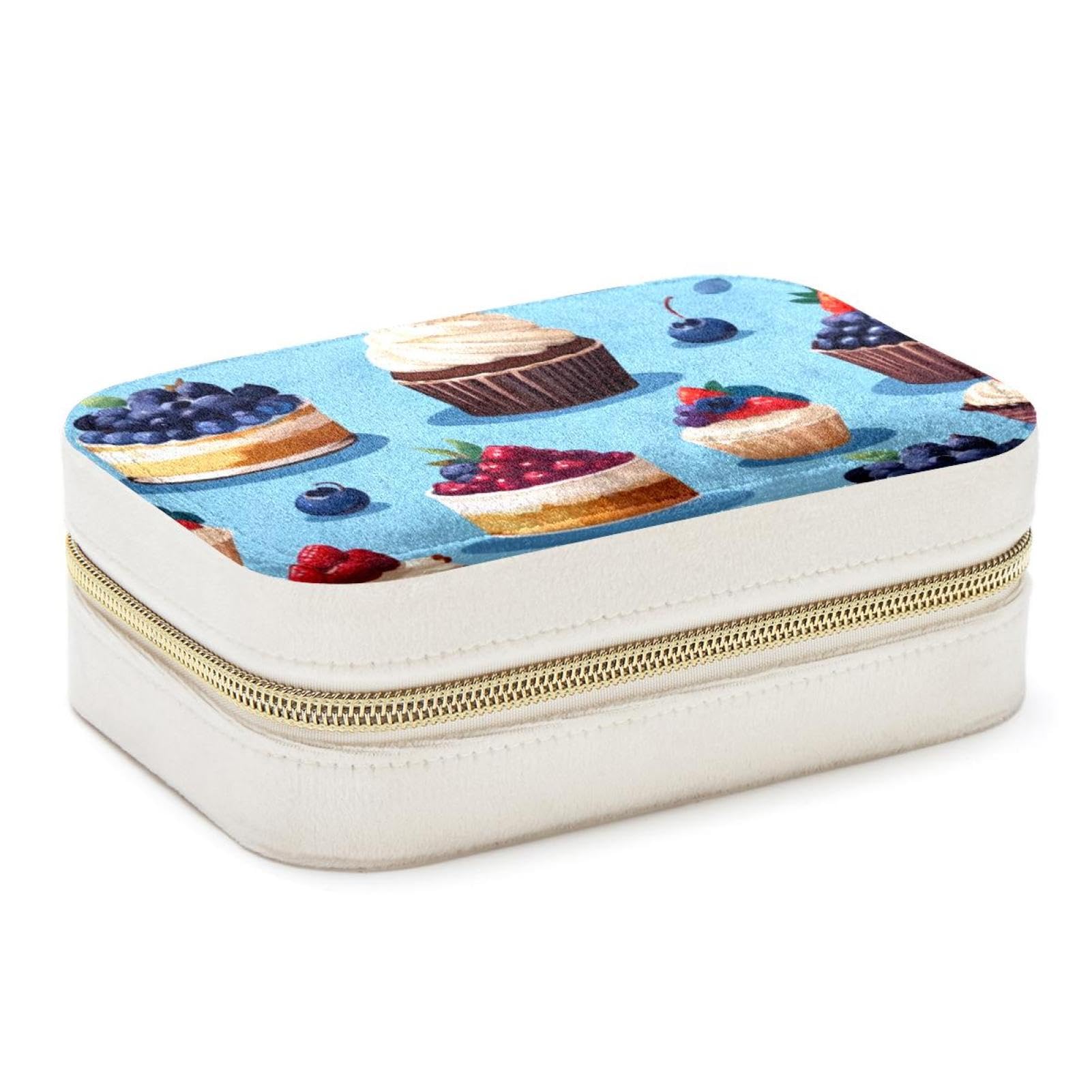 Boîte à bijoux pour filles et femmes, l'idée cadeau parfaite en motif bleu