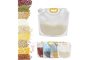 Large Cereal Containers Storage Airtight Dispenser Dry Food Storage Pouches Grain Moisture-Proof...