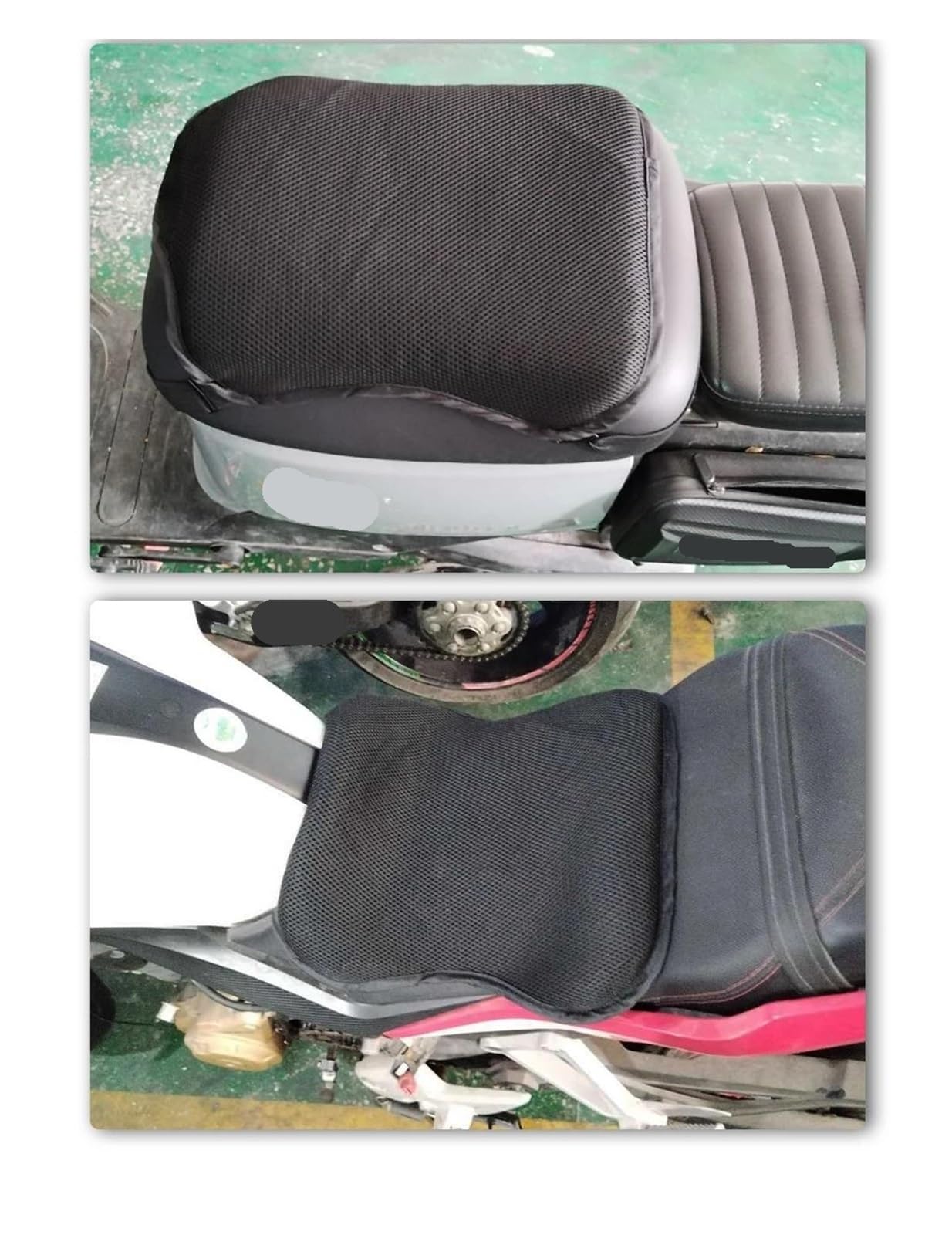 Funda De Asiento con Cojín Gel Transpirable para Alivio Presión (Compatible Motocicletas para Yamaha, para Suzuki Y para Kawasaki)