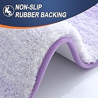 Vista 210 de OLANLY Juego de 2 alfombras de baño de 2 piezas, alfombras de baño de microfibra suave y absorbente y alfombra de inodoro con contorno