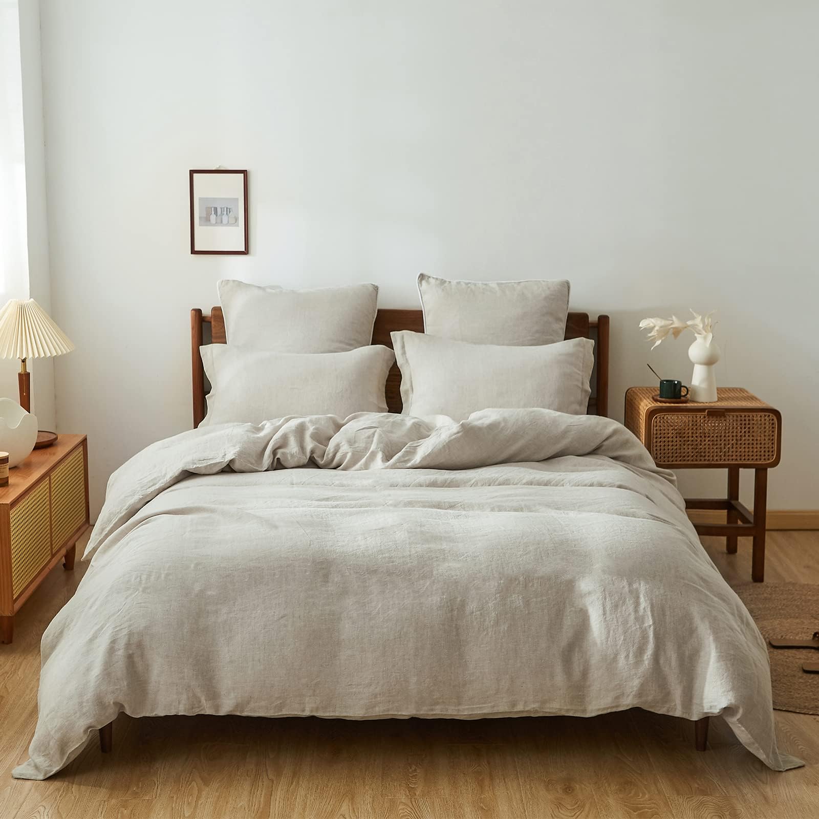 Amazon.com: Simple&Opulence 100% Linen Duvet Cover Set, 3 PCS Pure 