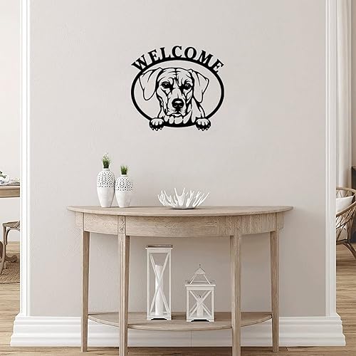 Miniatura 10 de Alioyoit Letrero de metal personalizado para mascotas y perros, letrero de bienvenida personalizado de hierro y metal, letrero colgante listo para