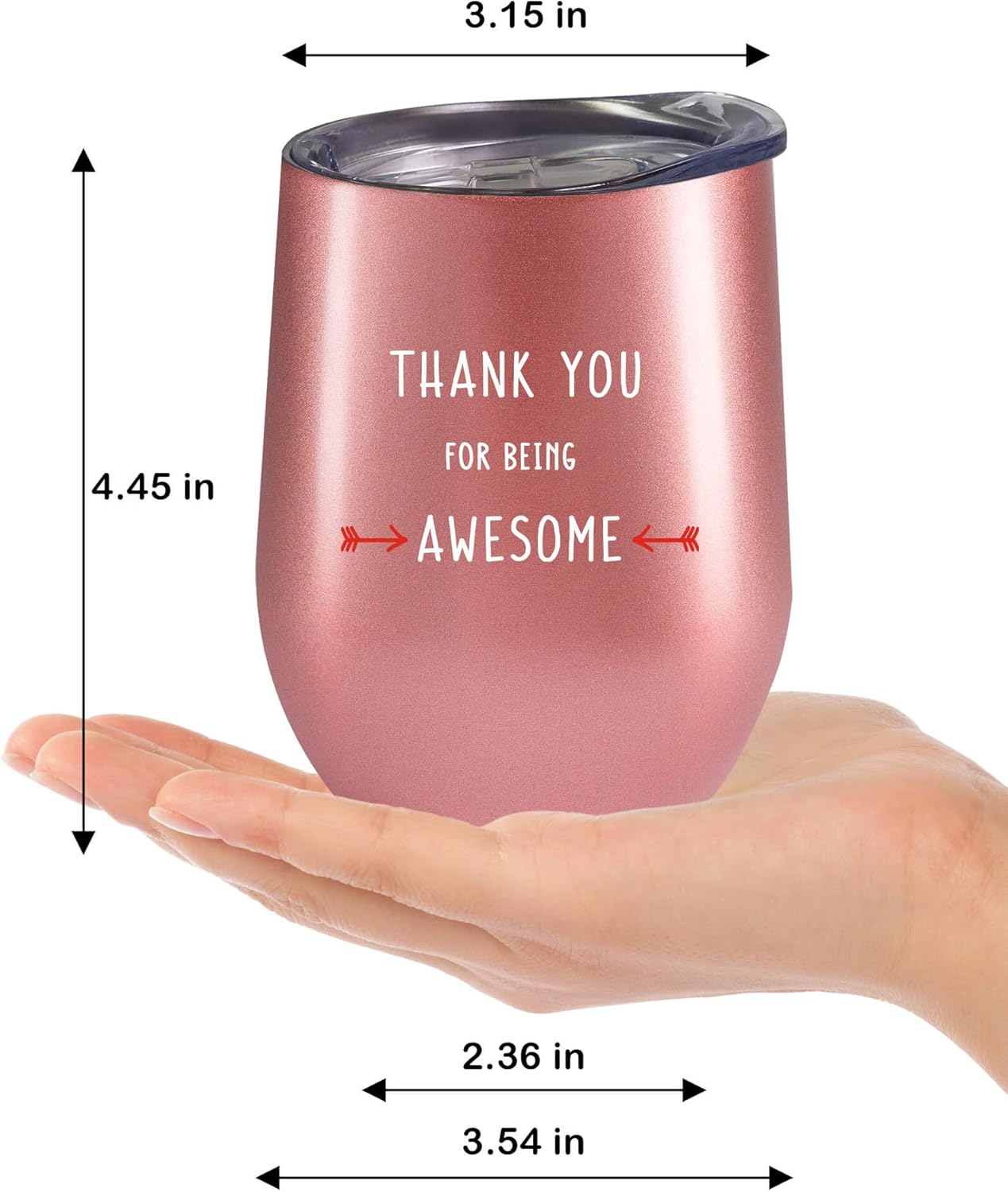 Bеѕt Cуbеr Dеаlѕ 🔥 Thank You Gifts - Thank You for Being Awesome, Gift for Coworker, Fancyfams 12 oz Stainless Steel Wine Tumbler, Coworker Gifts for Women, Thank You Gifts for Women, Appreciation Gifts, (Rose Gold) Blасk Frіdау - 60% оƒƒ Thank You Gifts - Thank You for Being Awesome, Gift for Coworker, Fancyfams 12 oz Stainless Steel Wine Tumbler, Coworker Gifts for Women, Thank You Gifts for Women, Appreciation Gifts, (Rose Gold)