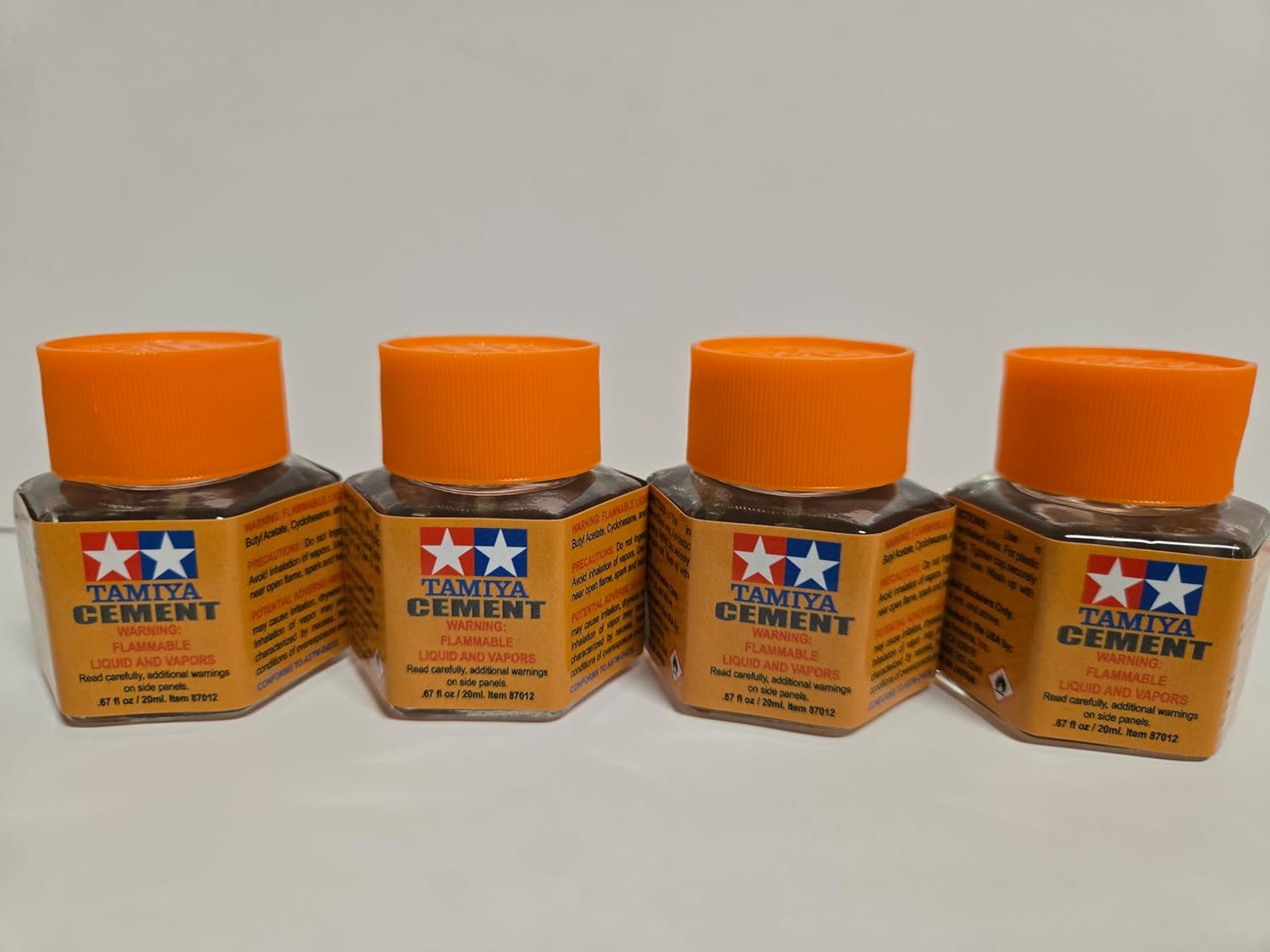 4 Pack Compatible with Tamiya 87012 Cement Plastic Model Glue 20 ml Modeling