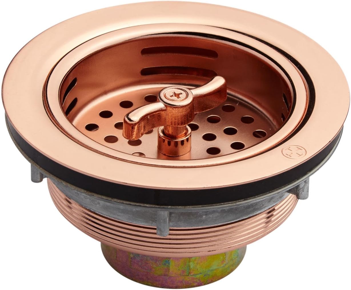 Signature Hardware 229059 3-1/2" Wing Nut Basket Strainer for Sinks up to 1/2" Thick