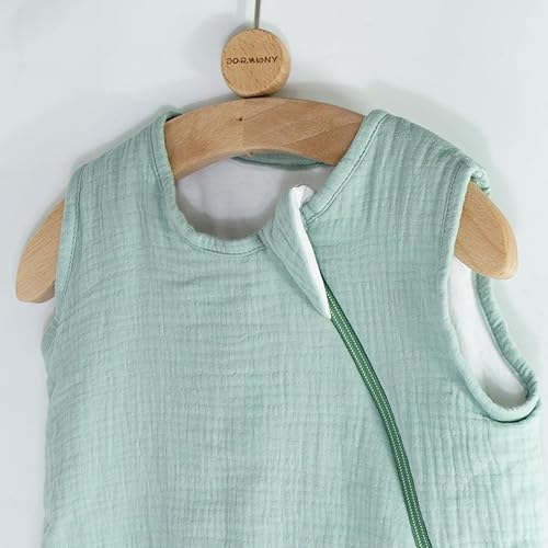 Miniatura 5 de Dormlony Manta unisex de muselina para bebé, unisex, saco de dormir de algodón con cremallera de 2 vías, 1.0 tog para talla XS, azul