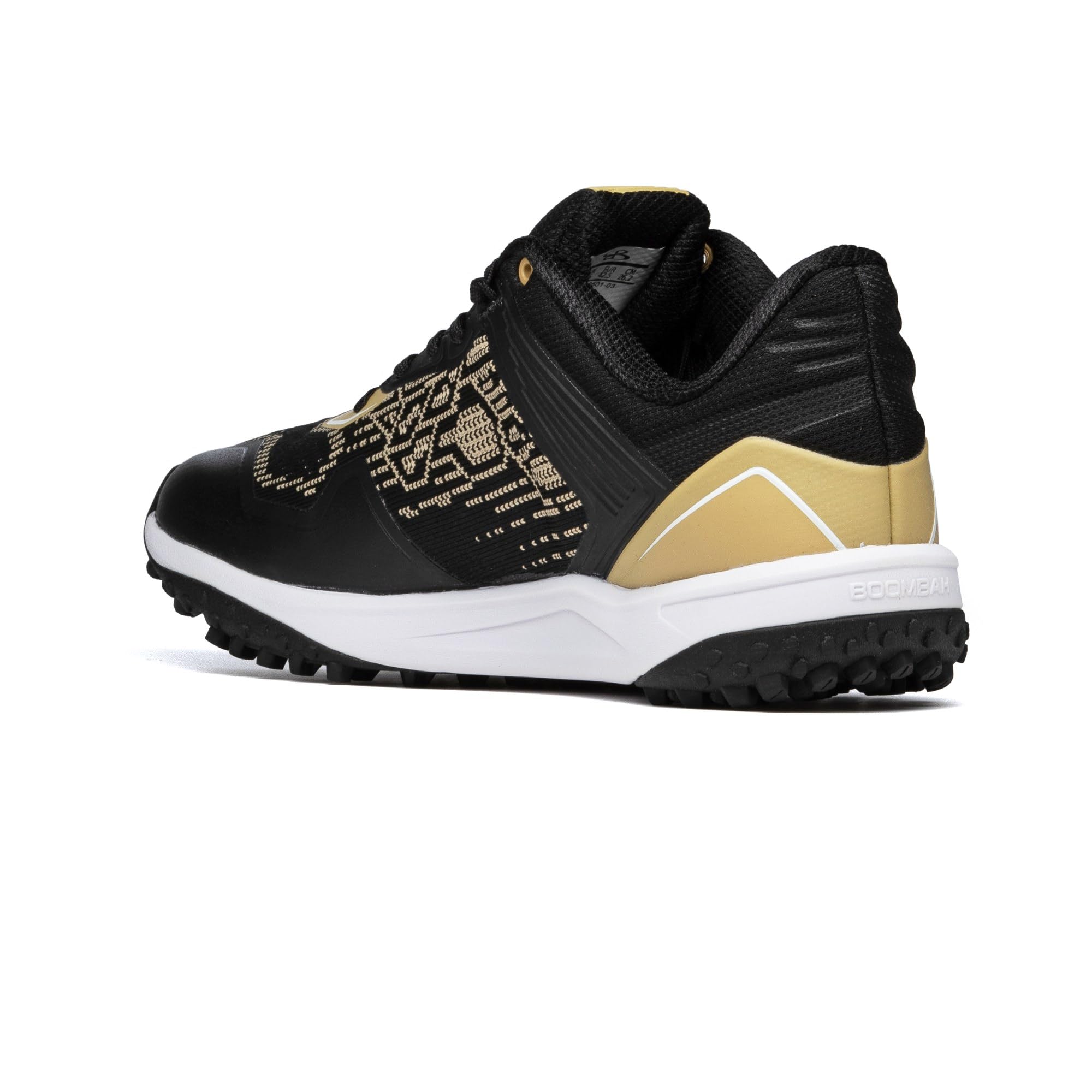 Boombah Viper Pureknit Men's Turf - Status - Black/Vegas Gold - Size 11.5