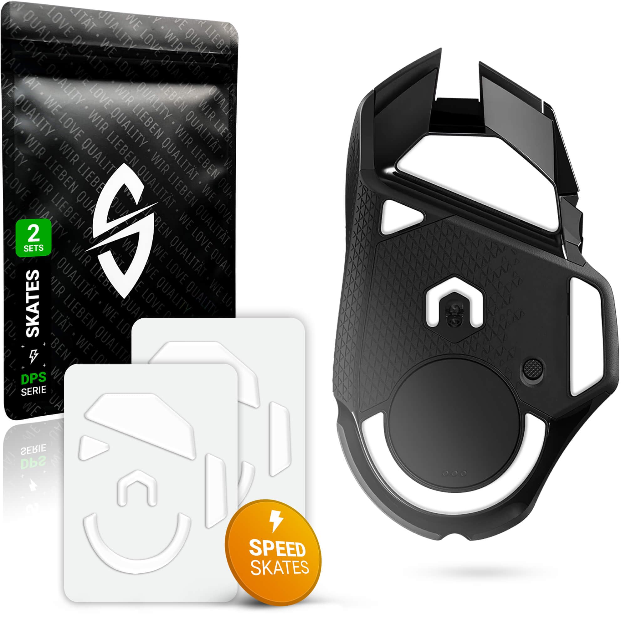 SensoryBoost DPS Skates (Set of 2) - Compatible with Logitech G502 Lightspeed - For Maximum Speed | PTFE | Ultra Smooth, Rounded & Durable | Premium Replacement Mouse Feet, Glides