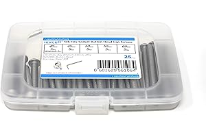 iExcell 25 Pcs m40a6 M6 Stainless Steel Hex Socket Button Head Cap Screw Assortment Kit