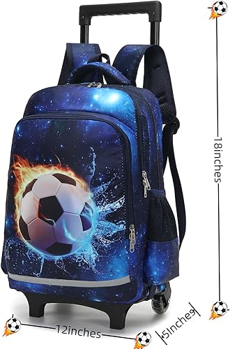Miniatura 2 de CAMTOP Mochila con ruedas de 18 pulgadas para niñas, bolsa de viaje con ruedas, bolsas escolares para niños, mochila de equipaje con ruedas