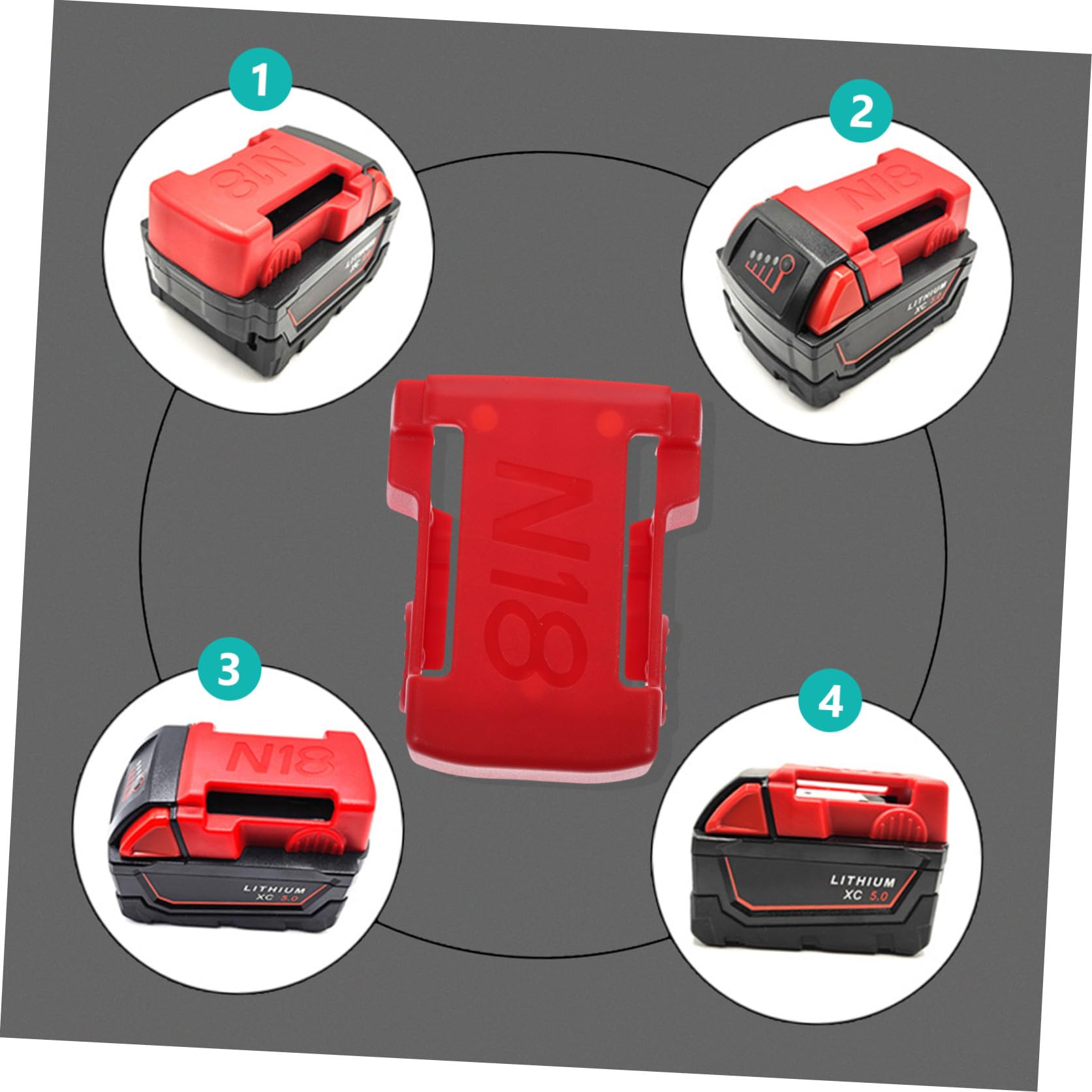 Artibetter 10stücke Batteriehalterung Für Elektrowerkzeuge Flexible Montage Sicherer Halt Kompatibel Mit Mi Und Akkus Für Aufbewahrung Und Transport