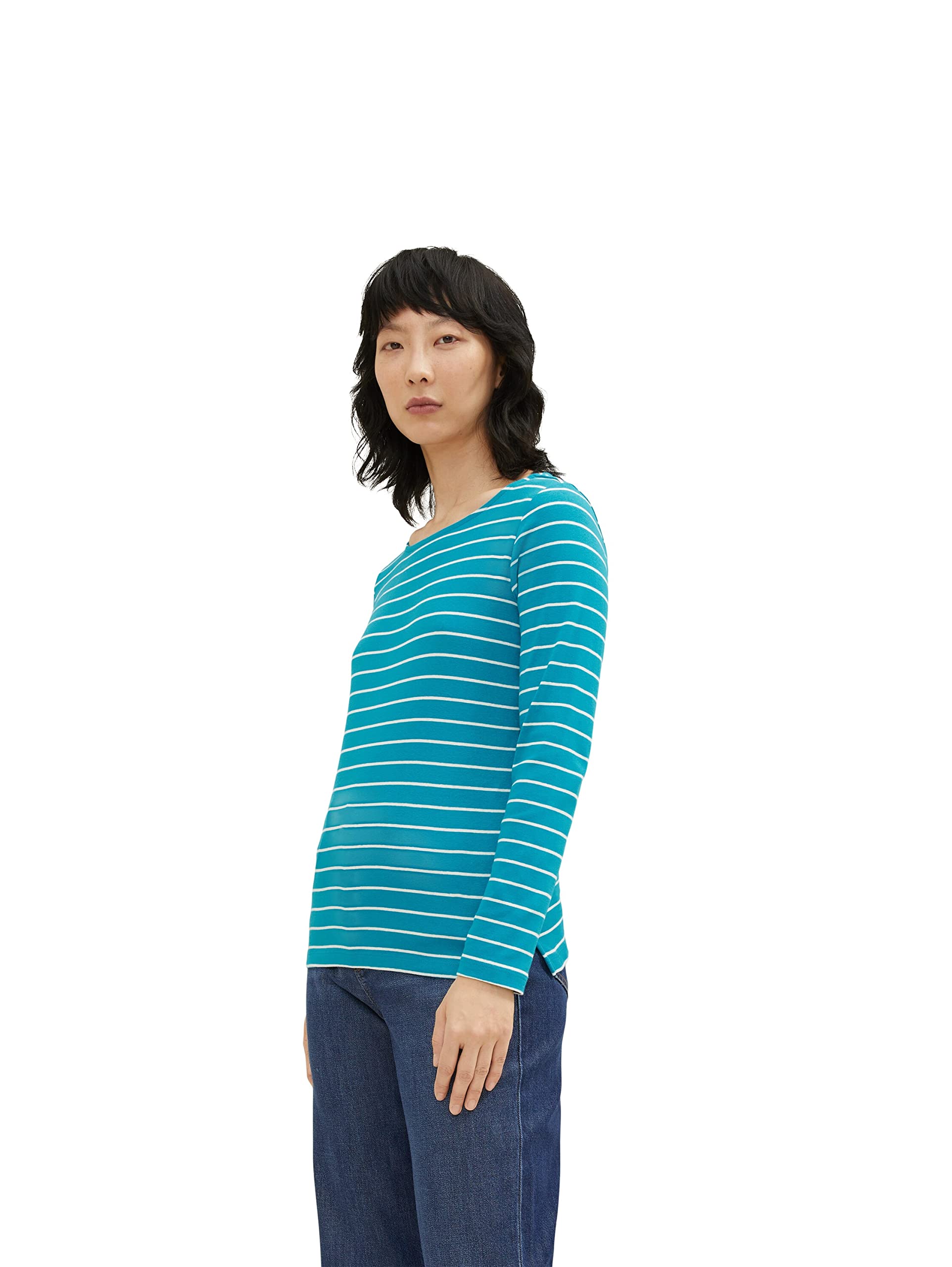 TOM TAILOR Damen Longsleeve mit Streifen