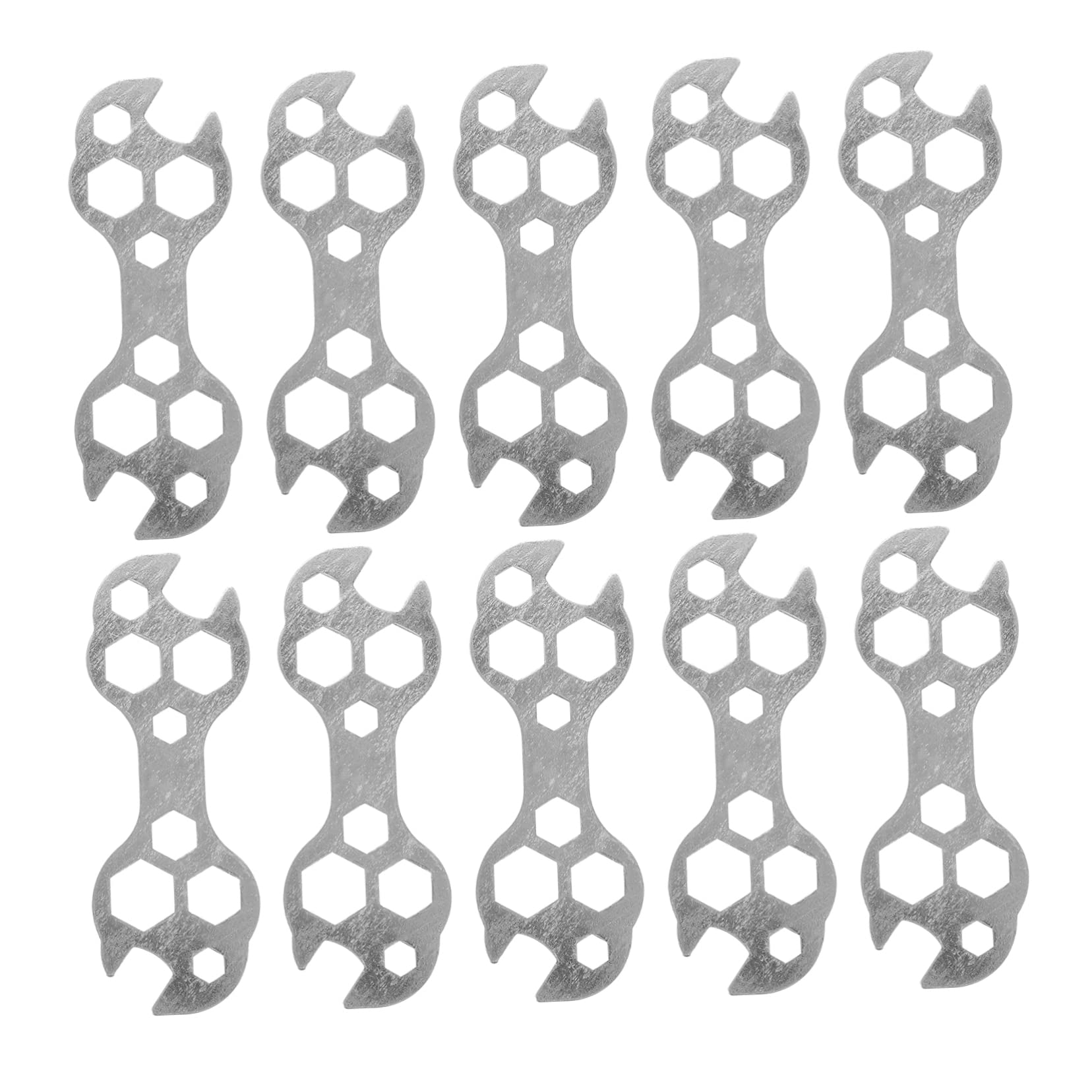 HANABASS 10pcs Bike Wrench Multi-functional Spanner Tool for Road and Mountain Lightweight Essential Repair Accessory