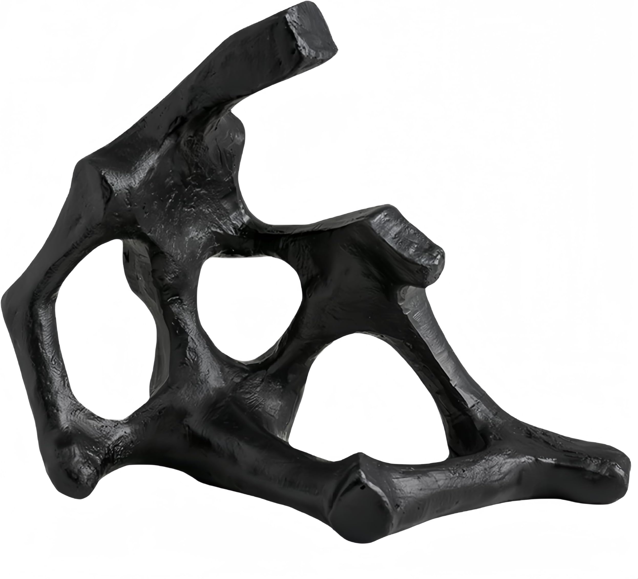 Simple Modern Black Abstract Sculptures Statues Table Shelf Decor for Home, Desk, Living Room and Office