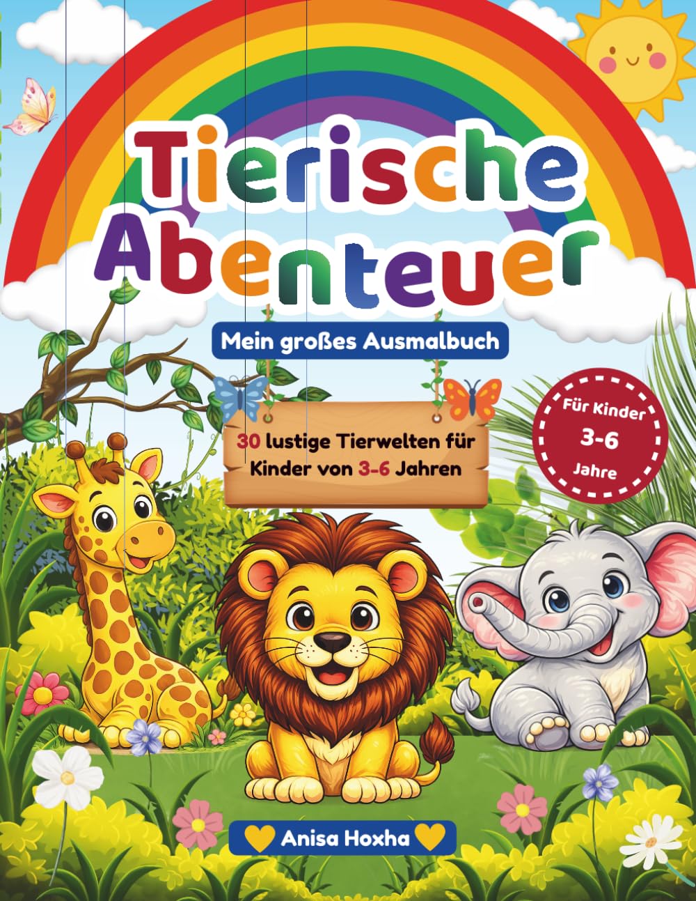Tierische Abenteuer: Mein großes Ausmalbuch