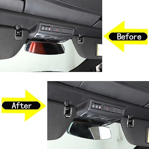 Miniatura 9 de Espejo de tocador de maquillaje de automóvil para Chevrolet Corvette C8 Z06 2020-2024 accesorios de decoración de automóvil de fibra de carbono