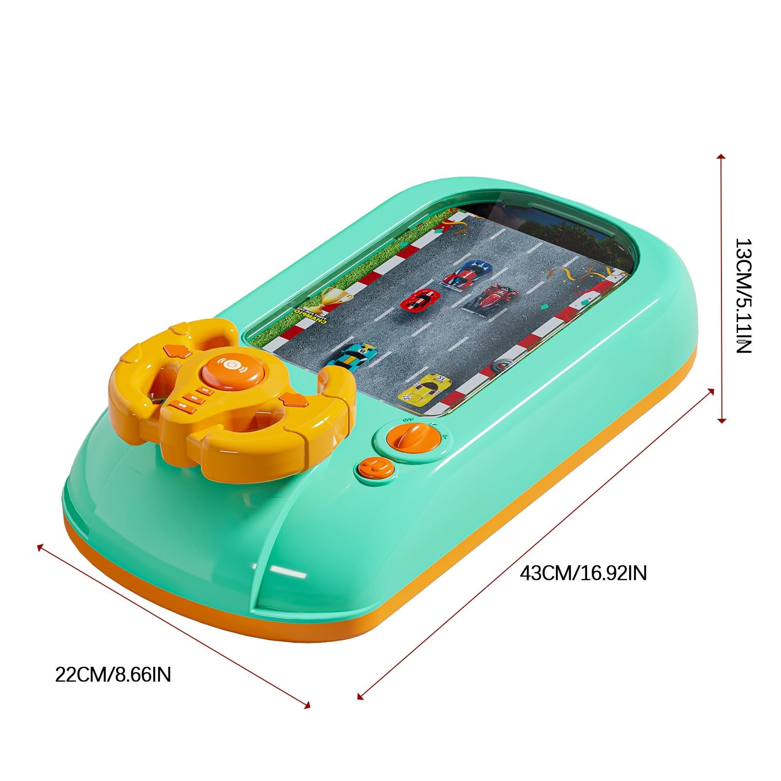 Lernspielzeug Lenkradsimulation für Kinder, Fahrspielzeug, Puzzle, Desktop-Spielkonsole, um Rennen durch das große Abenteuer zu vermeiden