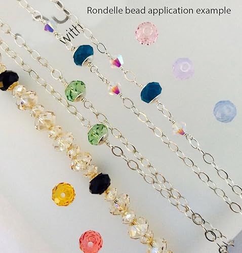 Miniatura 4 de Adabele - 100 cuentas de cristal de Rondelle sueltas facetadas austriacas de 0.315 pulgadas (0.315 in), espaciador de amatista, compatible con