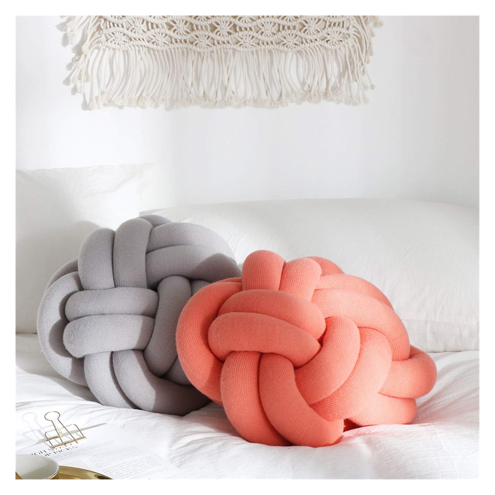 Włóczki do ręcznego dziergania, Chunky Yarn Hand Knitting Pillow Multicolor 39x30cm(Yellow)