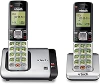 VTech CS6719-2 2-Handset Cordless Phone: Caller ID, Call Waiting, Full Duplex Speakerphone & Backlit Display/Keypad, Silver