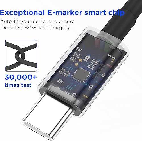 Miniatura 4 de Cargador para iPhone 17, 16, 15, carga rápida, paquete de 20 W, Apple iPad, USB C, bloque Chrager de pared con cable USB C a C de 6 pies para iPhone