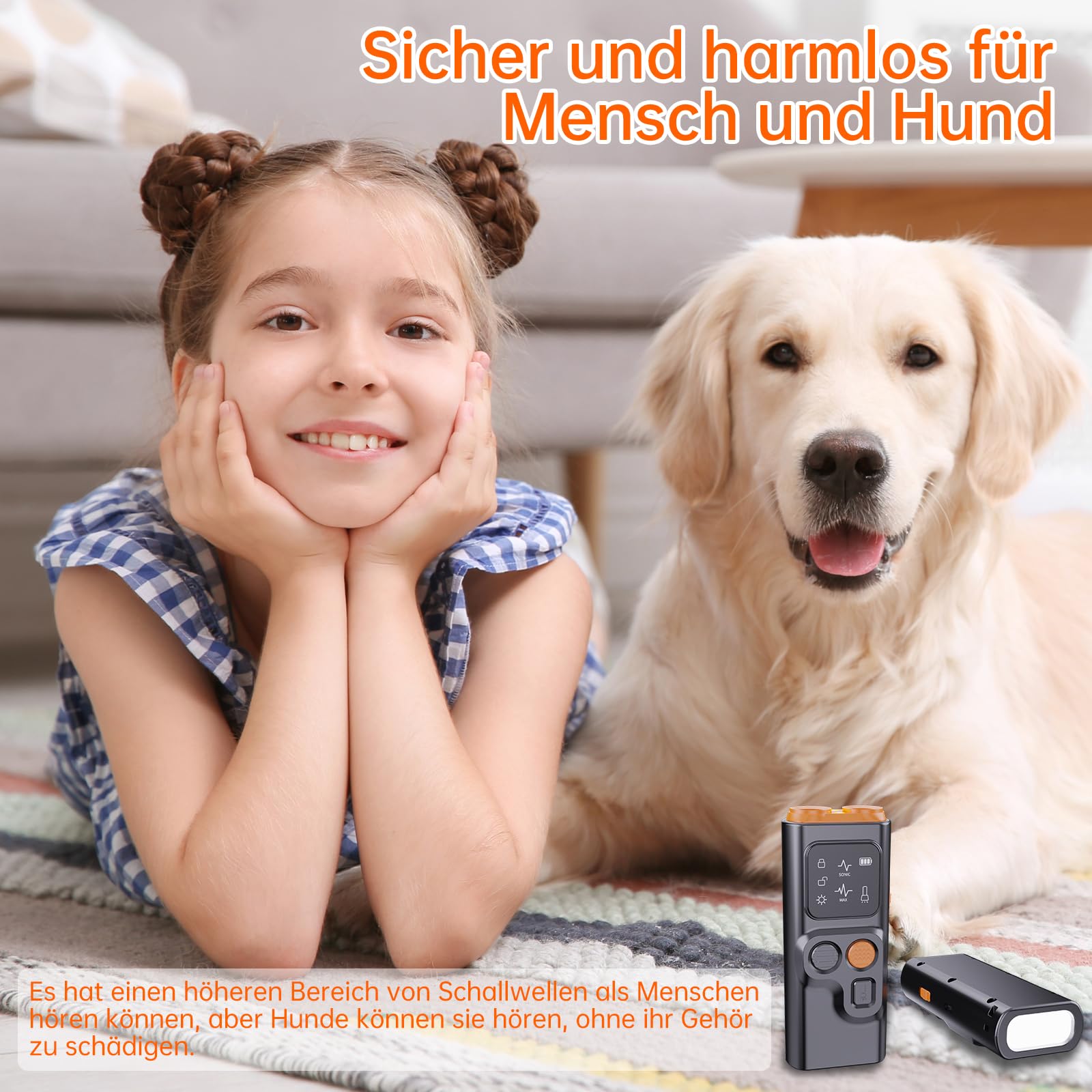 BarkGuard - Bark Guard Anti Barking Device for Dogs, Antibell für Hunde, 2024 Neues Hundebellen Abschreckungsgerät mit HD Display und LED Taschenlampe, Hundetrainings Geräte Verhaltenshilfen (2PCS)