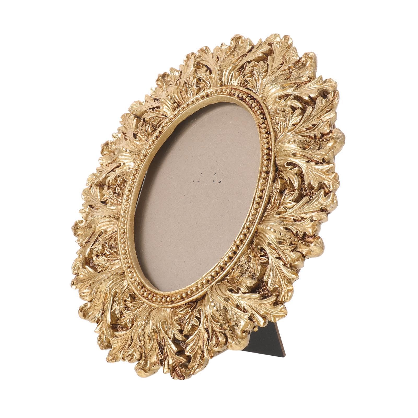 Cadre photo ovale doré vintage NUOBESTY pour une décoration murale de salon rétro