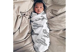 SANNIX Baby Cactus Swaddle Blankets Muslin Cotton Wrap Burp Cloth