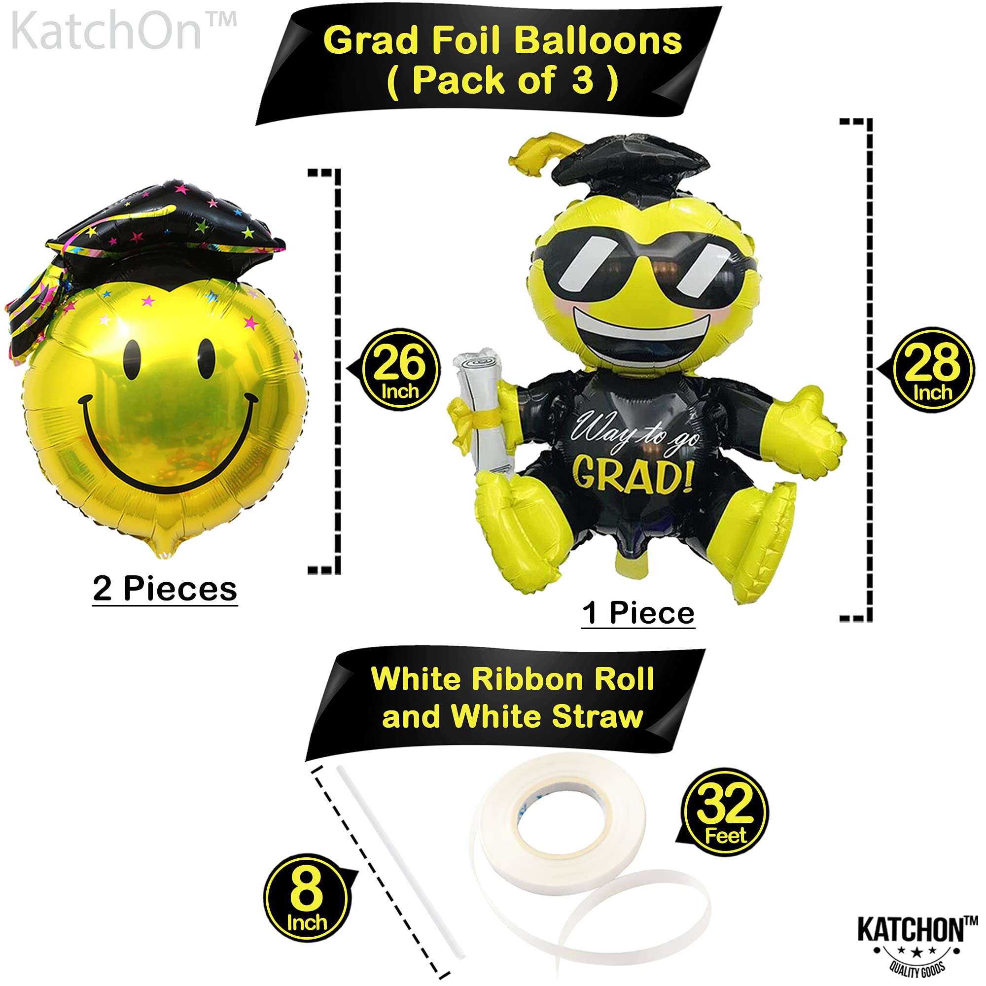 Buy Big 28 Inch Emoji Balloons for Graduation Decorations 2022 26
